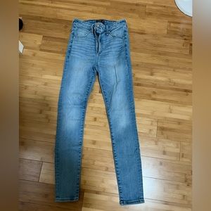 High rise super skinny womens jeans